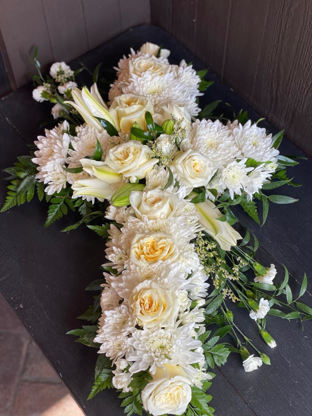 Standing Cross by Woodmans Florist LLC