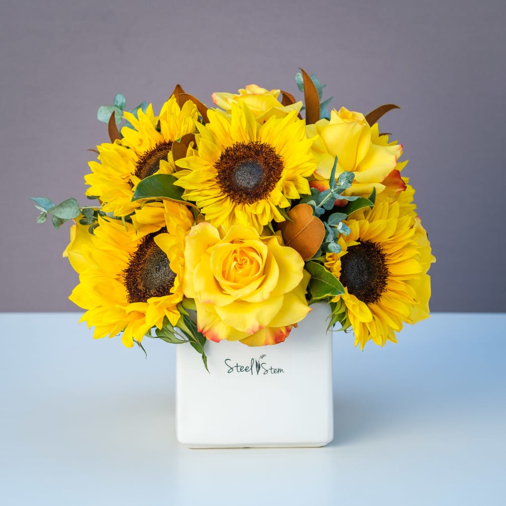 A bright and cheerful array of our favorite yellow florals that include