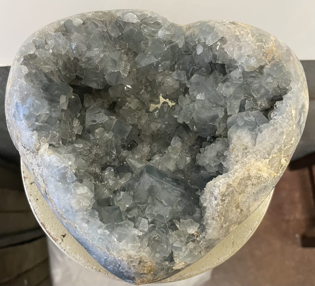 Celestite is all about inner peace, quiet space, and elevating the spirit.