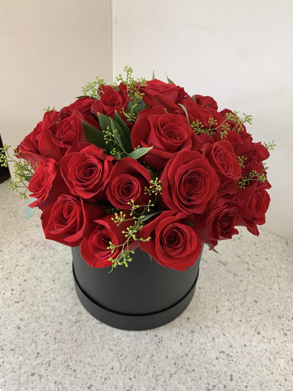 Hat Box Roses by Faith Designs Florist