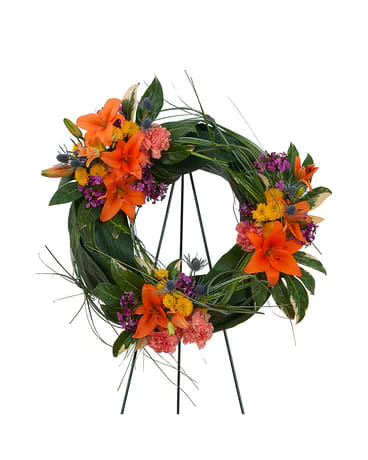 Lilies and a variety of bright color blooms add to the personalization