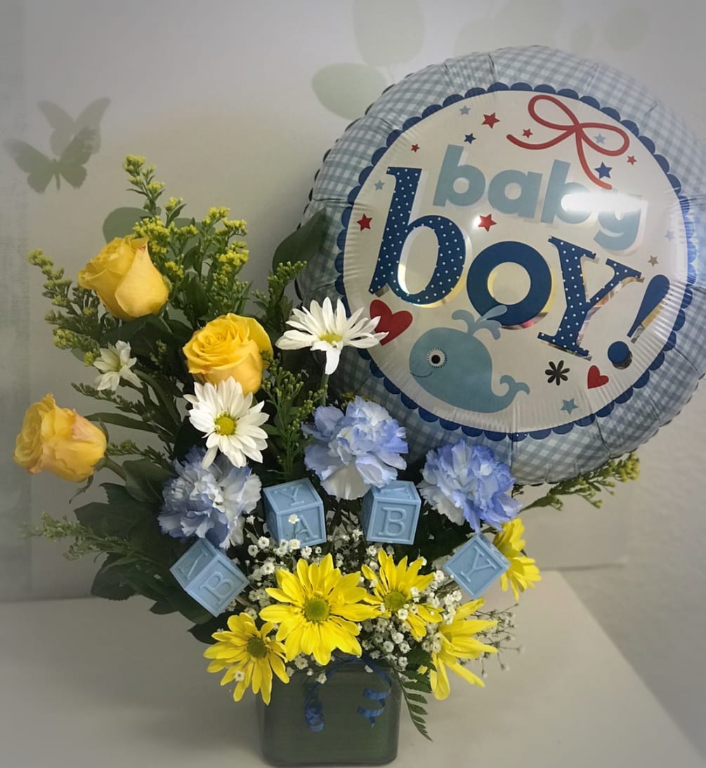 Baby boy flowers sales
