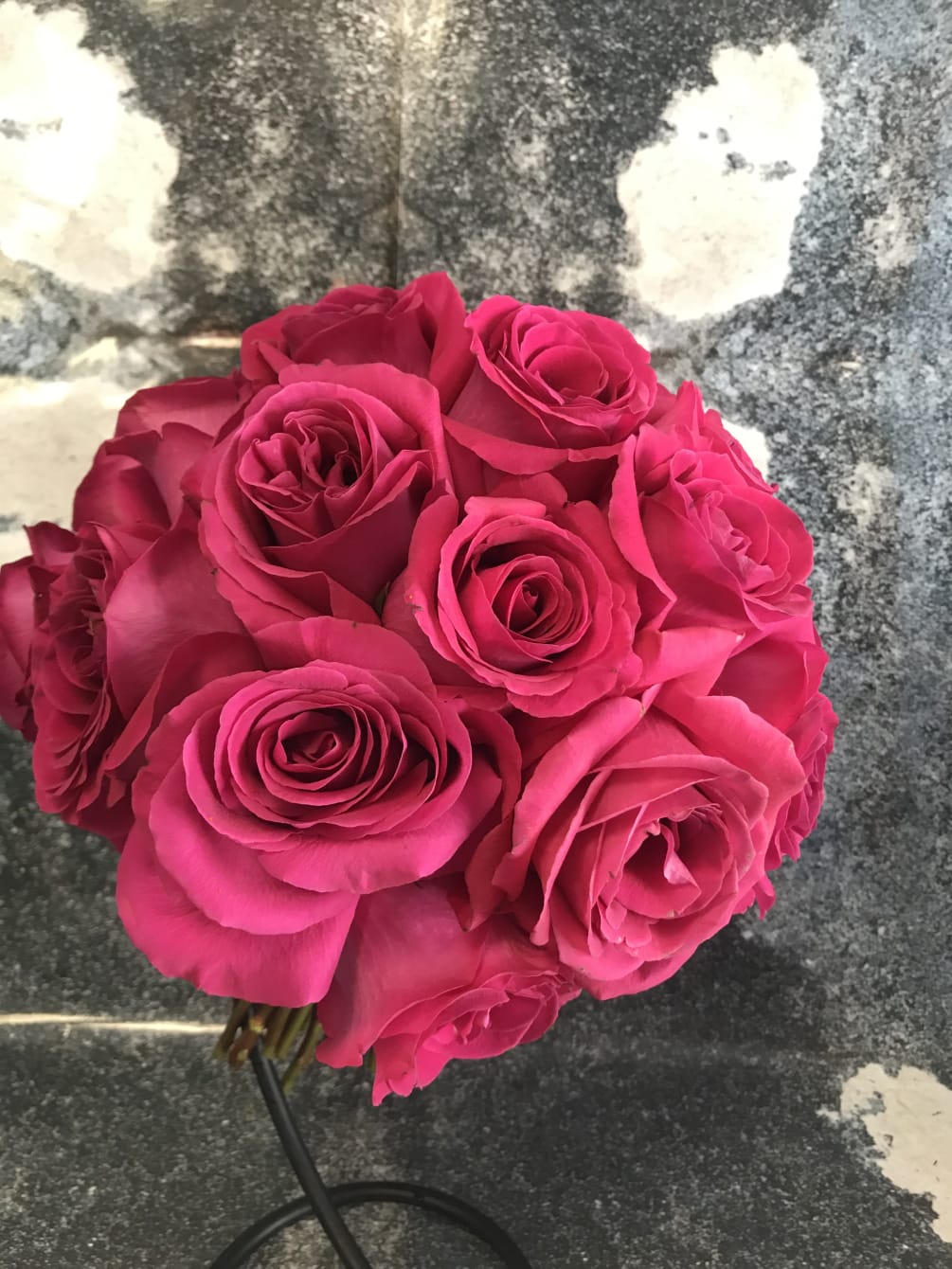 BRI010 Bridal Bouquet With Pink Floyd Roses by Victoria Park Flower