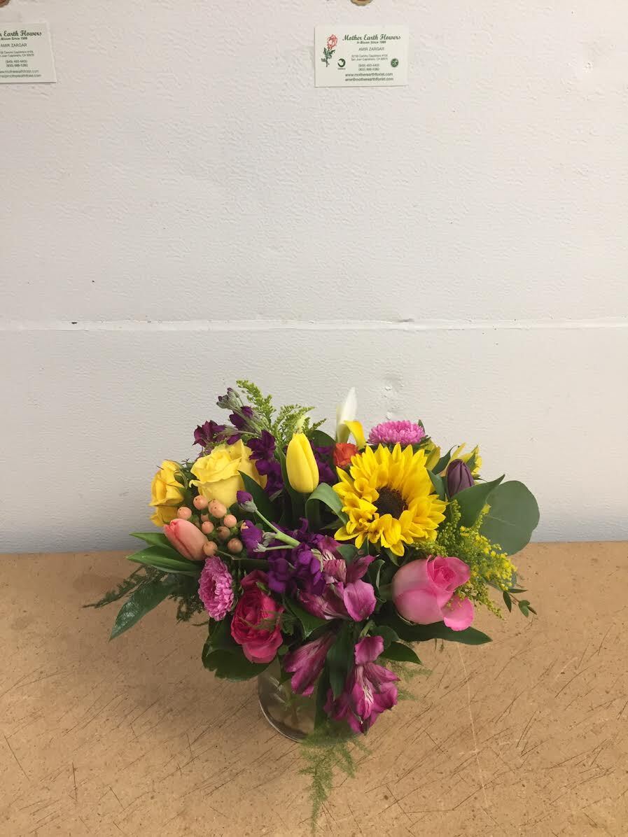 Spring bouquet with fresh flowers