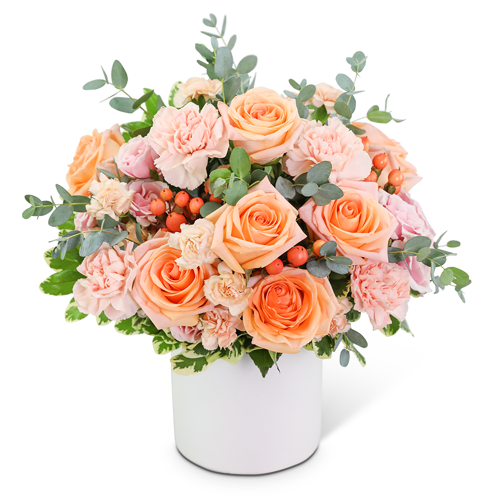 This soft bouquet would make anyone&rsquo;s day sweeter! Lush Chiffon features roses