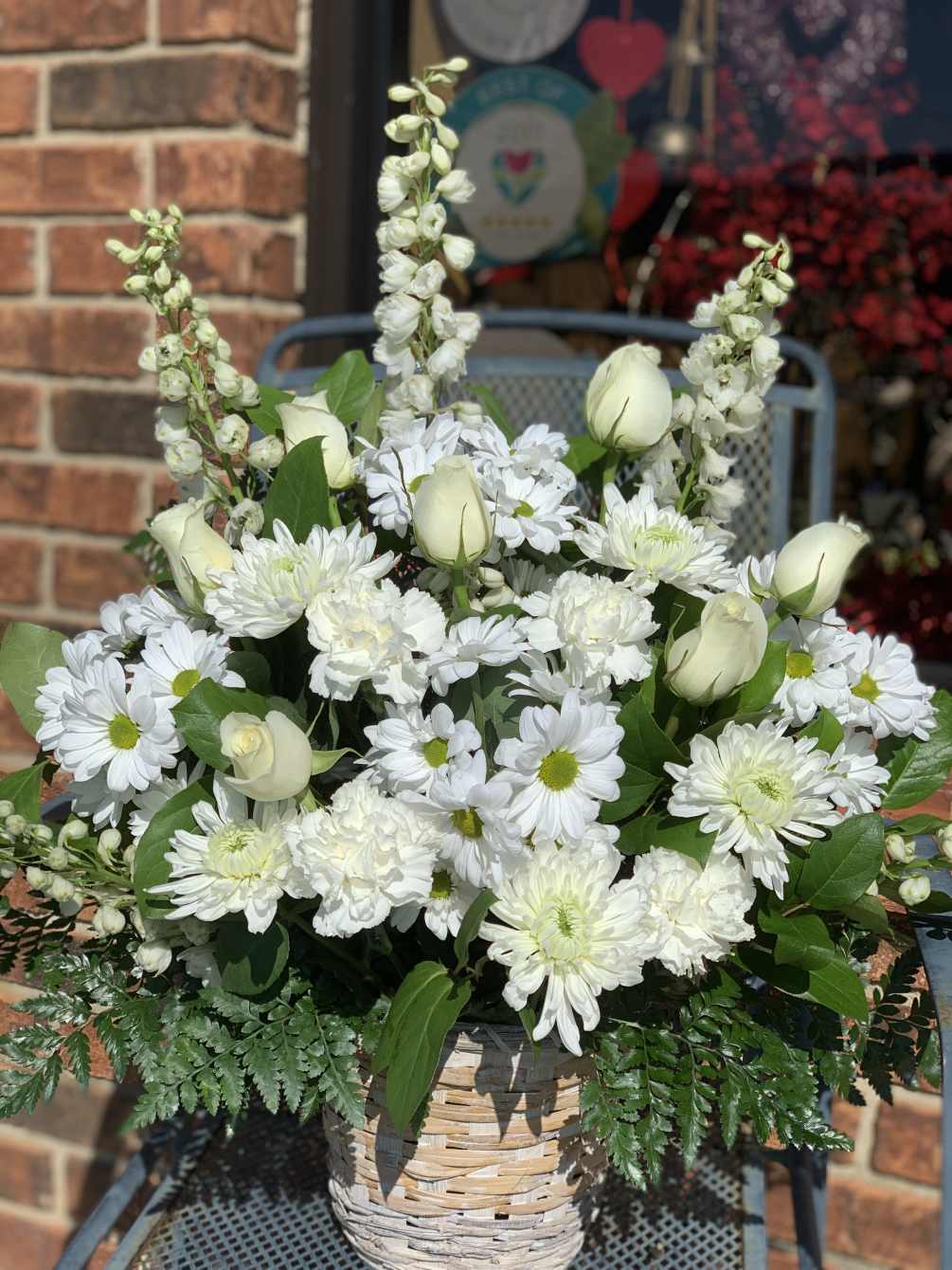 Share how much you care with an abundance of elegant white florals.