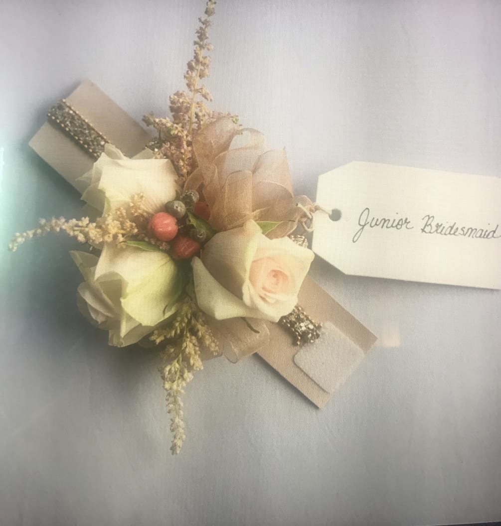 Junior Bridesmaid/Flower Girl Wristlet by Lori Fiore Custom Floral Design