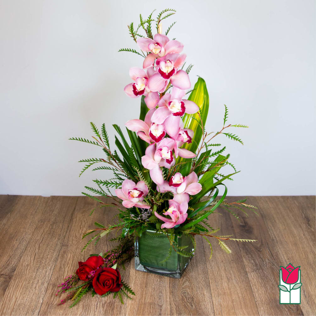 Beretania's Cymbidium Orchid Arrangement (Pink) by Beretania Florist