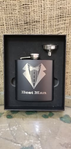 Please be specific what you&#039;d like engraved on the flask in the
