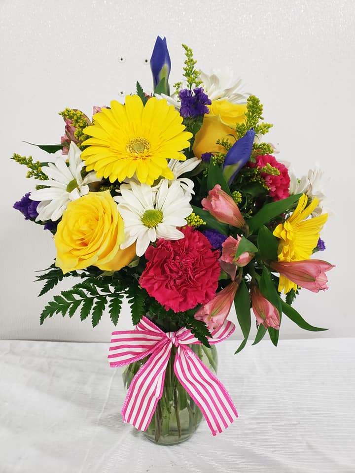 Mixed flowers with a burst of colors