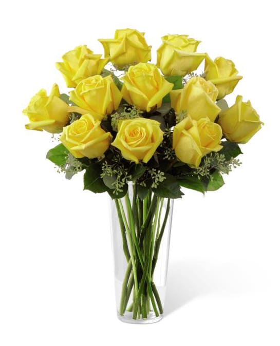 Beautiful long stem yellow roses. We source the finest Ecuadorian roses, imported