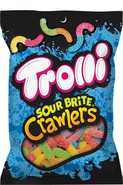 Trolli Sour Brite Crawlers provide mouth meddling, tangy, weird wormy goodness and
