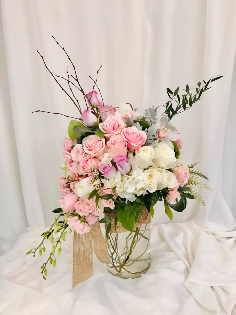 This grand arrangement is full of life. It is an elegant piece