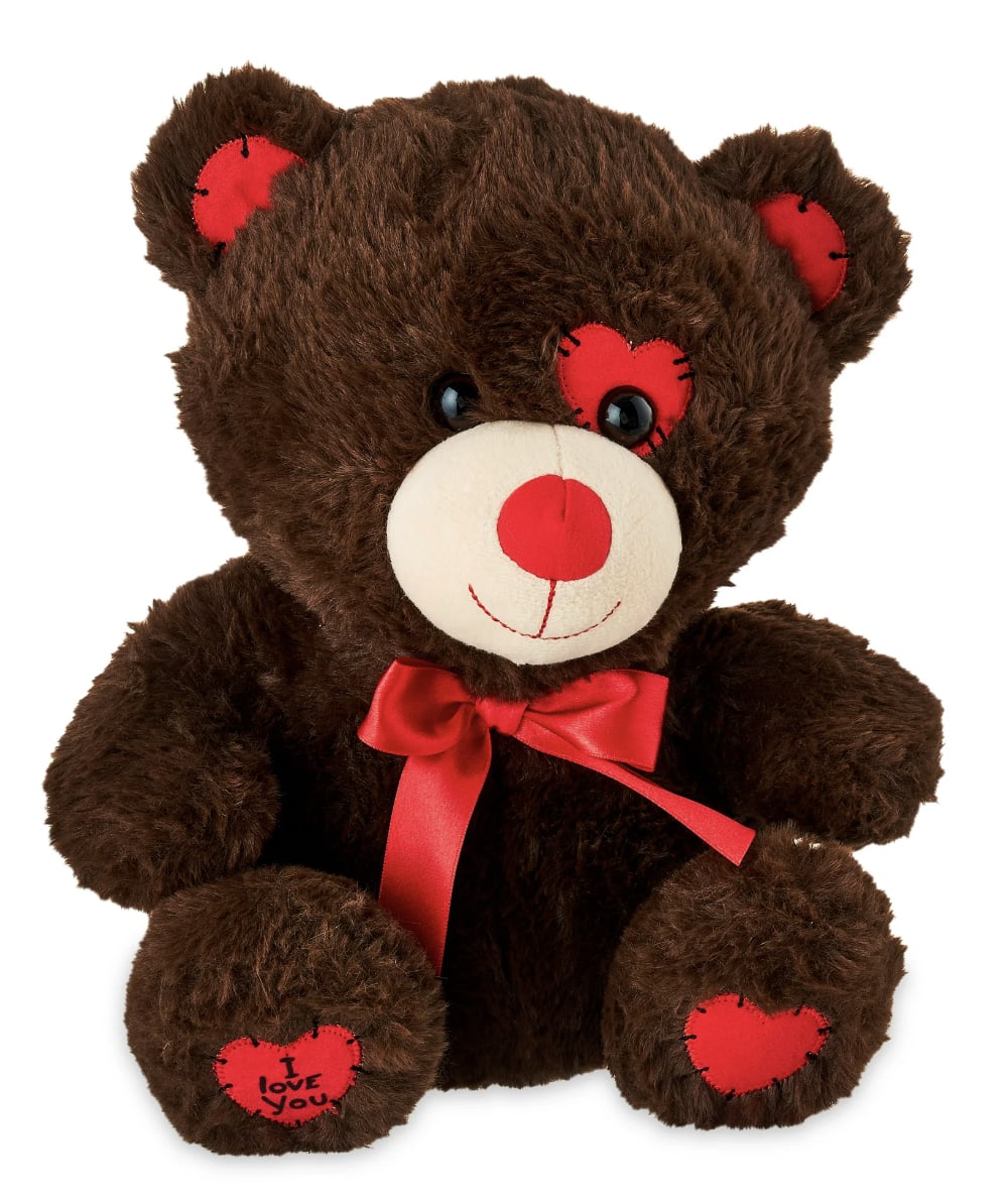 Surprise a loved one this with this 10.5-Inch Brown Plush Bear in