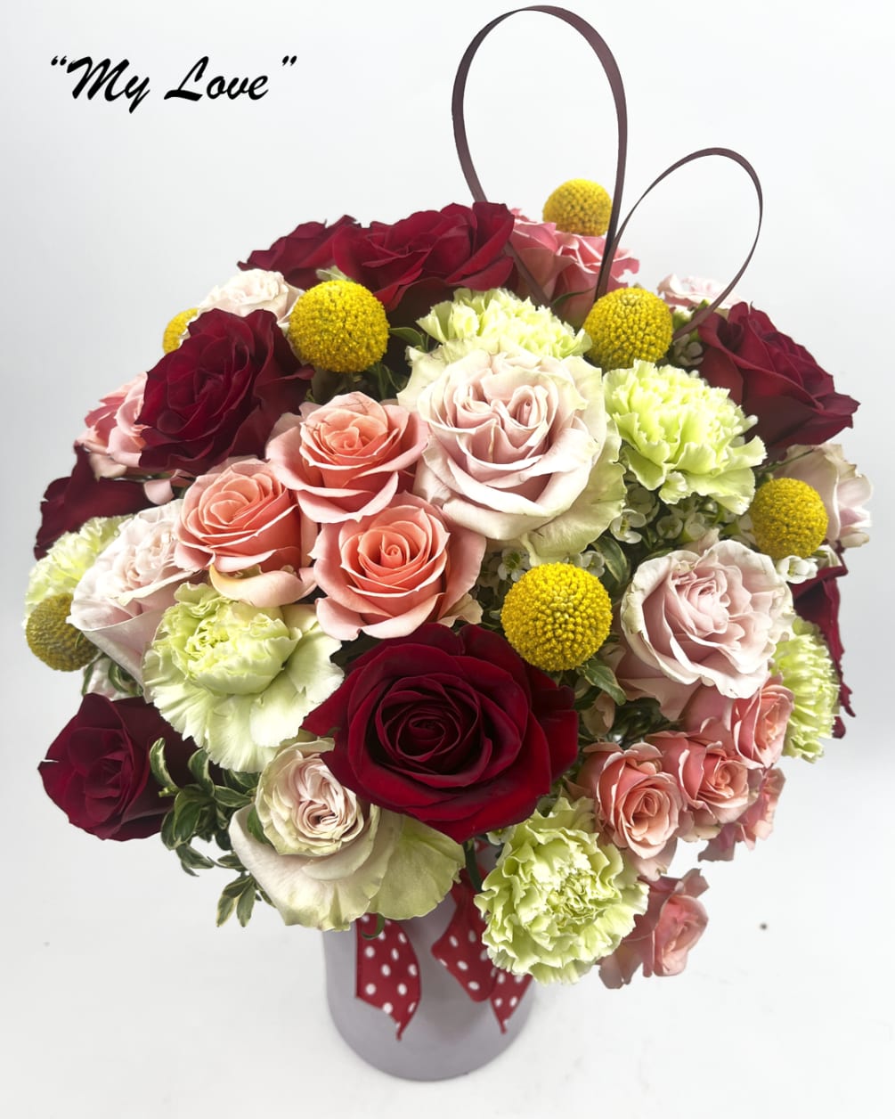 Hand-crafted mixed flower bouquet.Each purchased arrangement may differ from the photo due