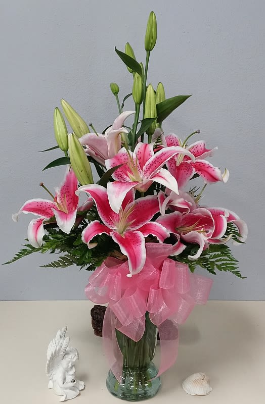 Just a Vase full of Stargazer Lilies 