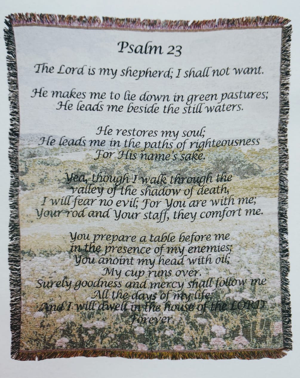 Psalm 23 Tapestry by Blooms Floral Studio