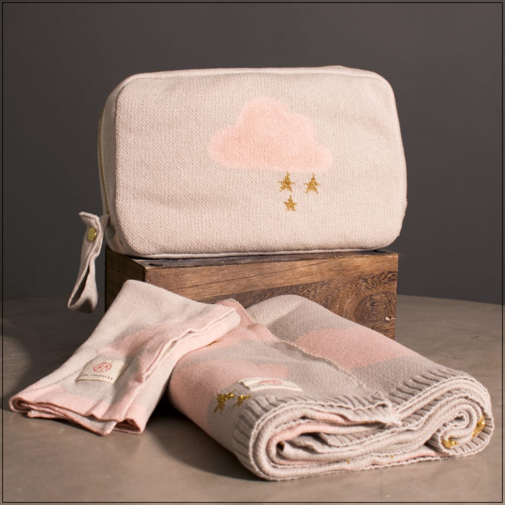 Pink Cloud Baby Blanket by Fiddly Fig