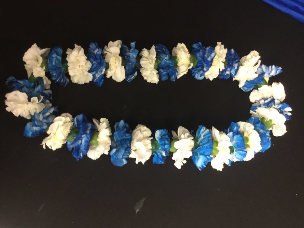 All carnations lei with customizable colors.