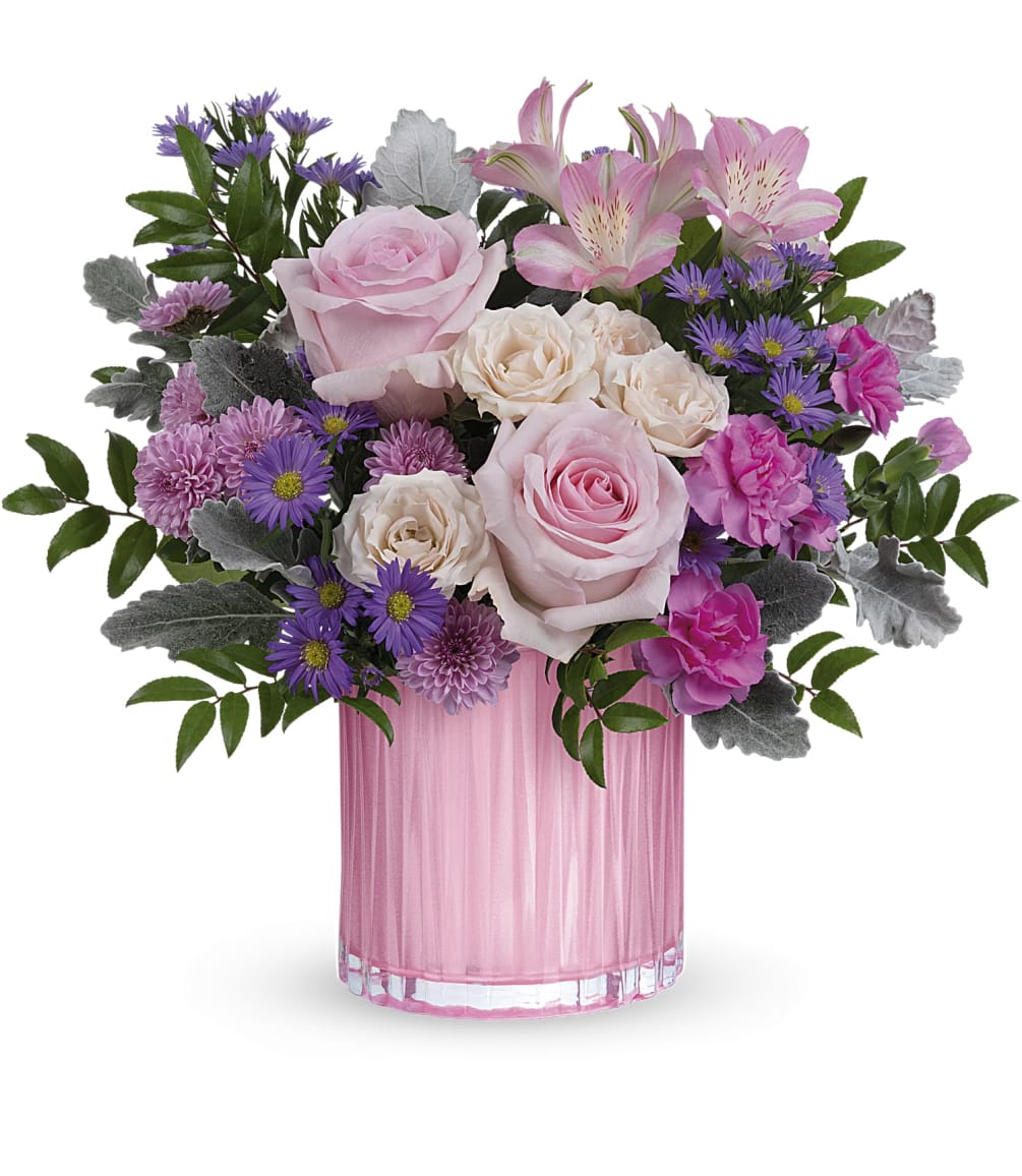 Rosy, radiant and perfectly posh! Teleflora&#039;s Rosy Pink Bouquet with a fabulously