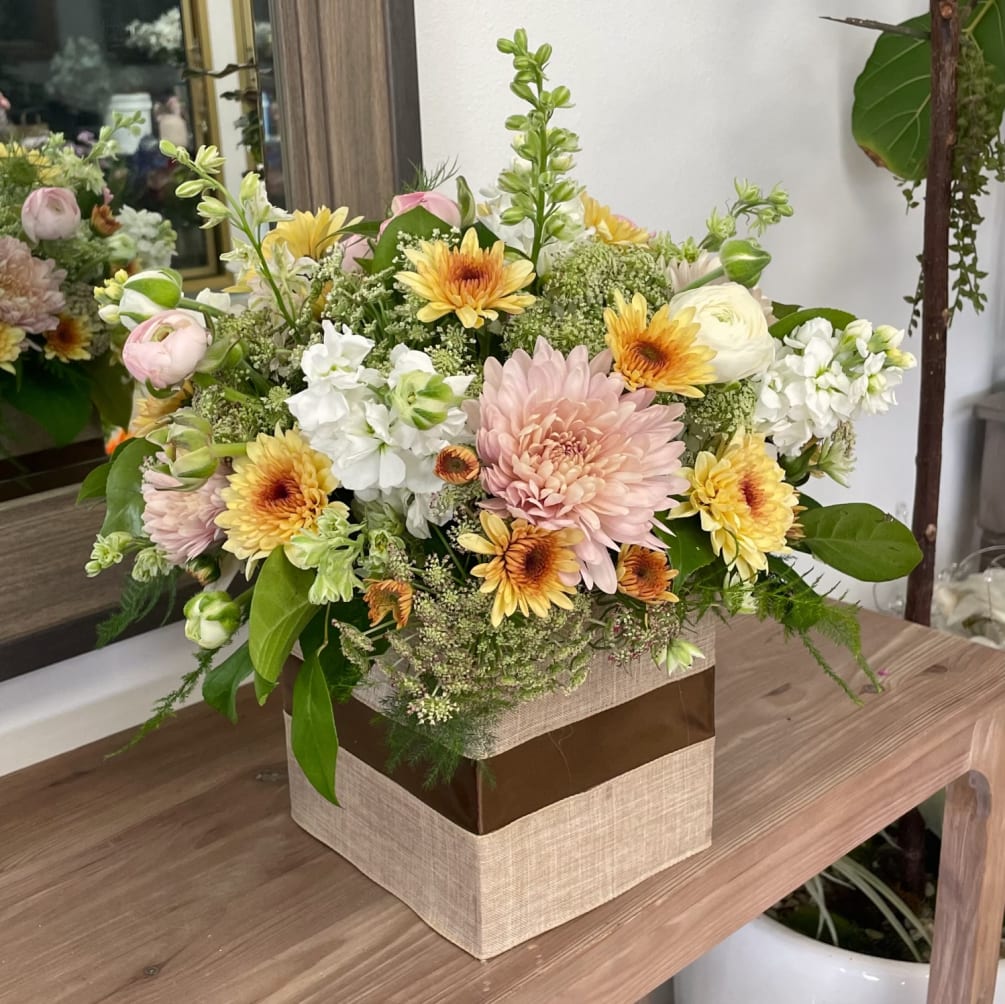 Spring tones in a custom made wood box