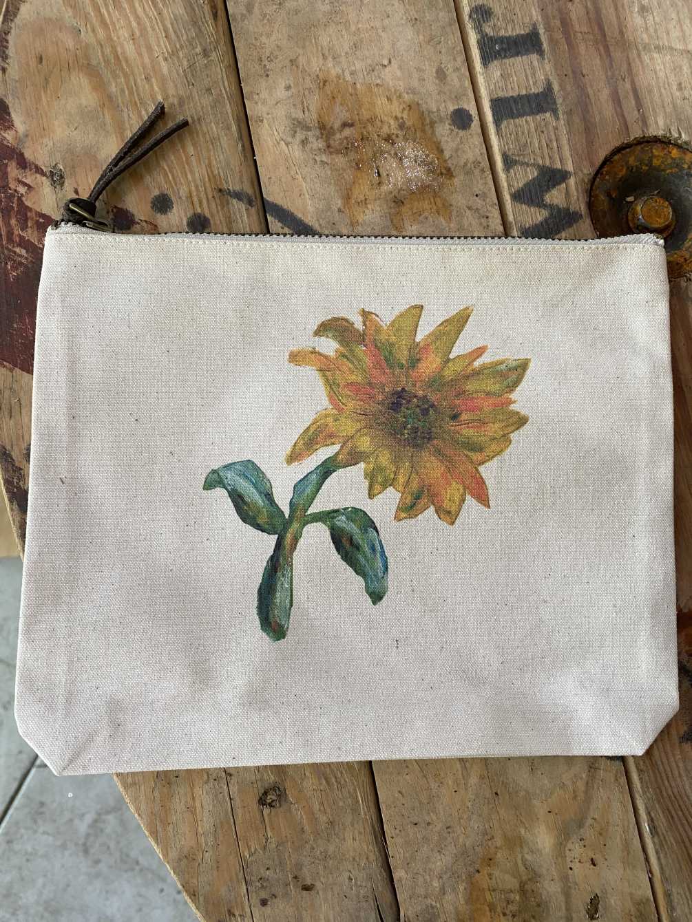 Sunflower cosmetic bag hot sale