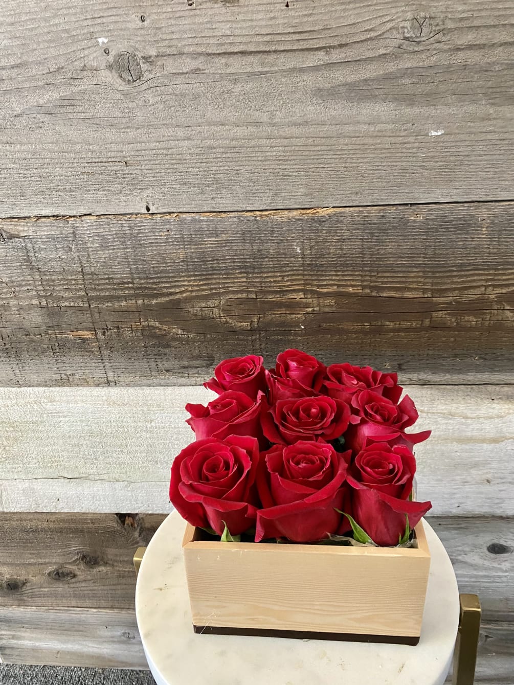 Say thank you with a 
Box of red roses 