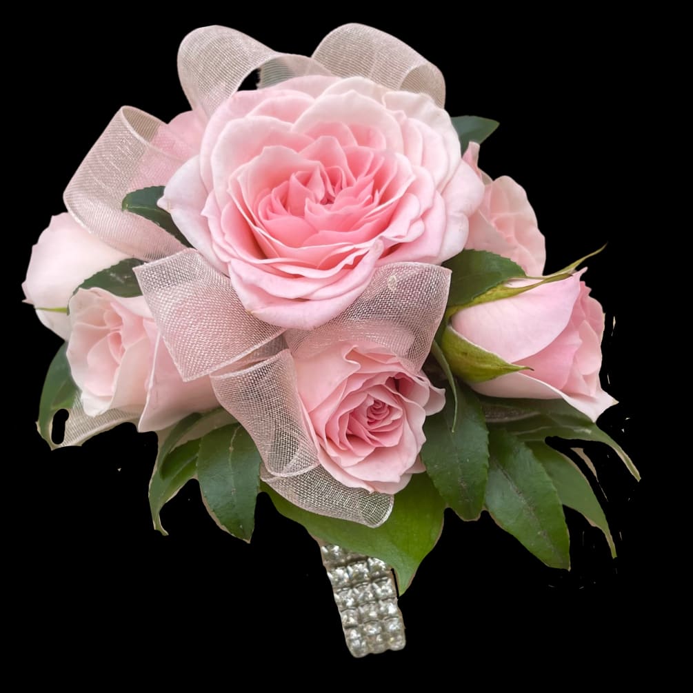 PICK UP ONLY

About 7-8 Pale Pink Mini Roses with pink ribbon on