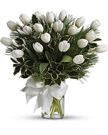 Give a gift of simple winter beauty. Send a bouquet of tulips
