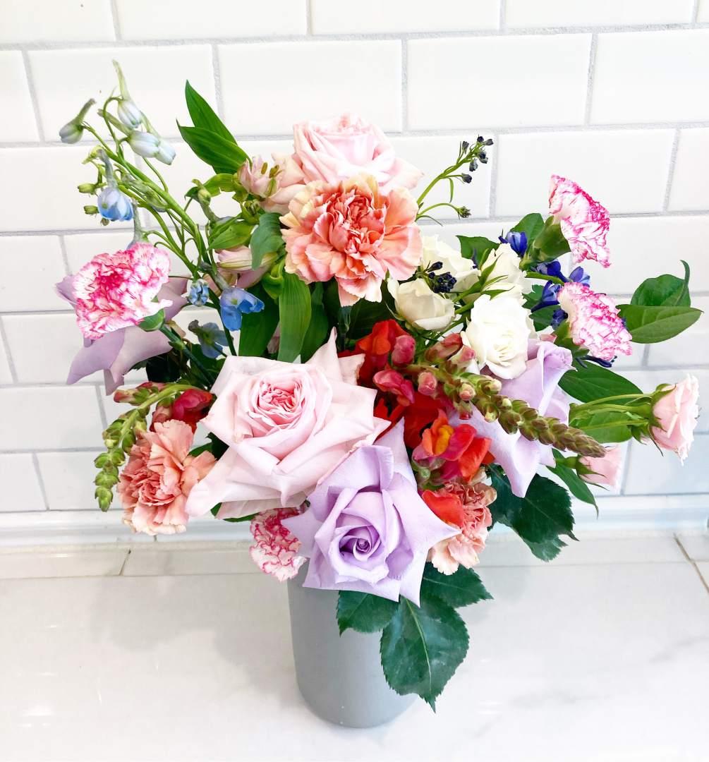 For the person who loves color in their life, this arrangement is
