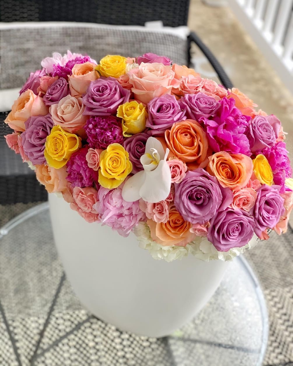 Marie Antoinette is a vibrant and luxe arrangement perfect for birthdays, mother&#039;s