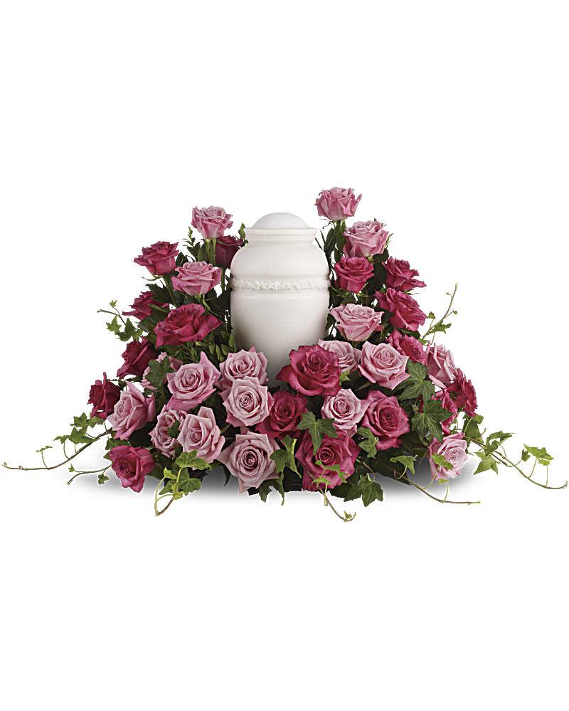Surrounded by roses, enveloped in love - a sumptuous pink rose wreath
