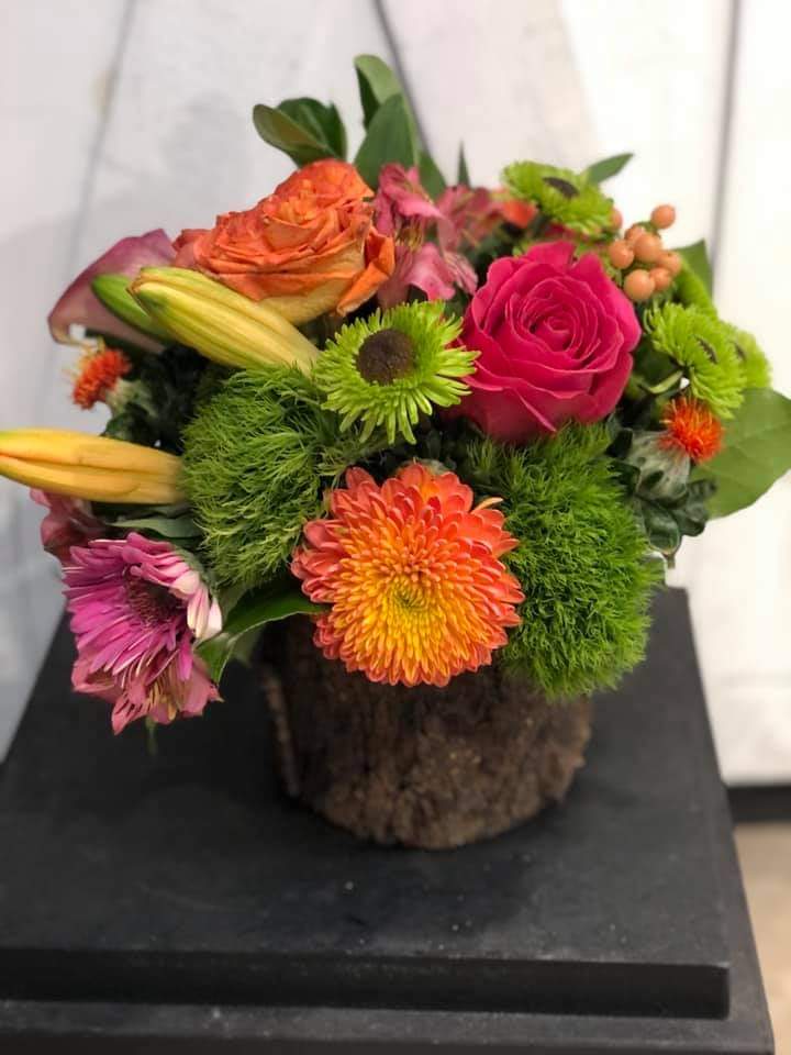 mixed flowers in vase