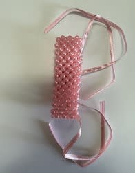 LOVELY PINK PEARL WRISTLET, TO CUSTOMIZE YOUR CORSAGE. COMPLEMENTS FORMAL WEAR.