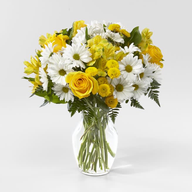 The Sunny Sentiments Bouquet Is A Blooming Expression Of Charming Cheer. Yellow