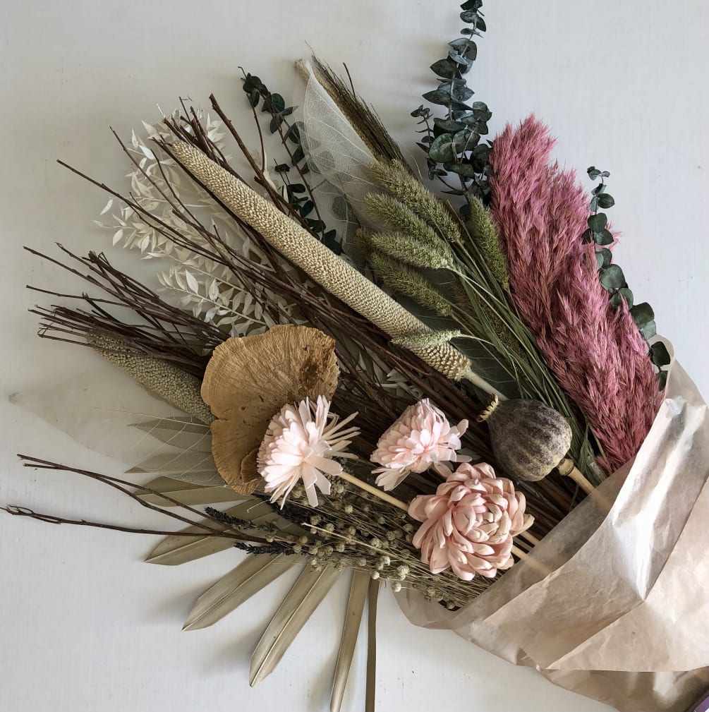 Dried Wrapped Bouquet by House of Flowers DFW