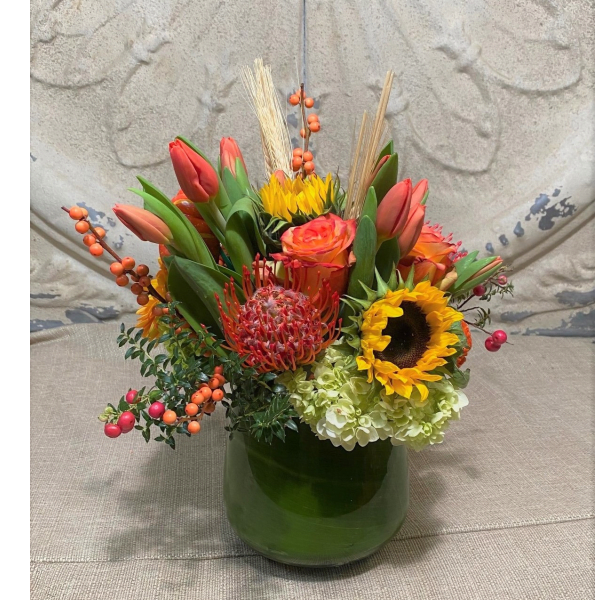 protea, tulips, sunflowers, hydrangea and more