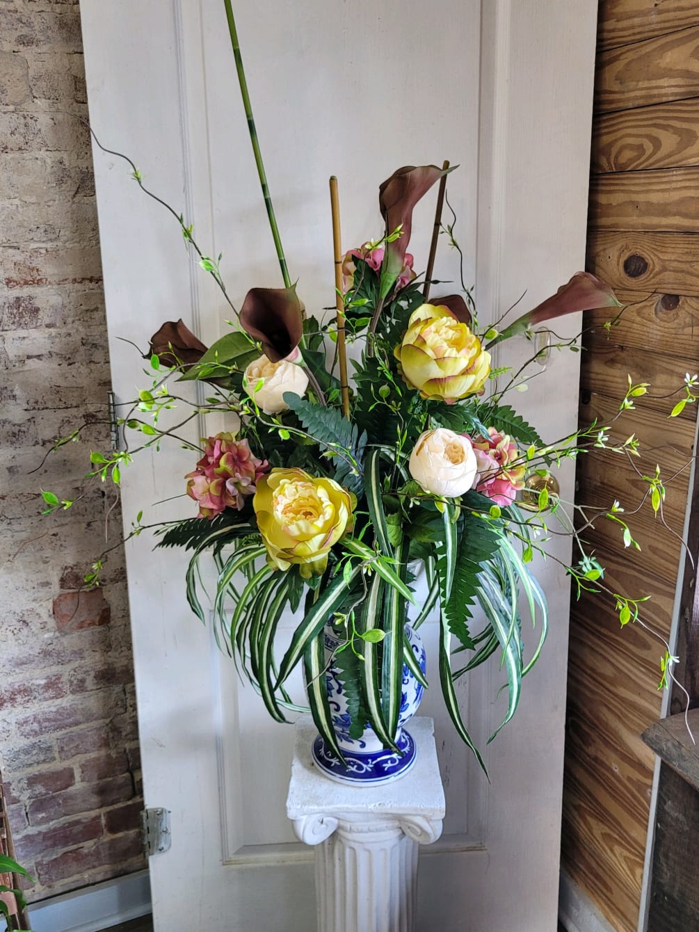 Green deals silk flowers