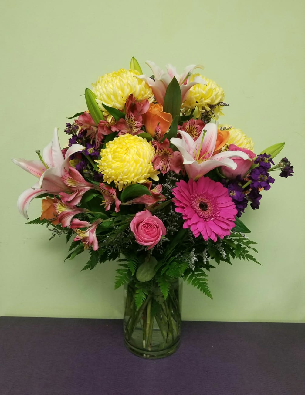 This arrangement is truly stunning. It is full of color and beauty