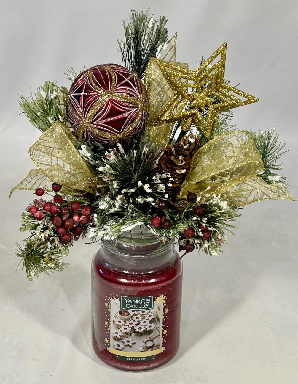 Christmas Yankee Merry Berry Candle by Archer's Flowers & Gallery