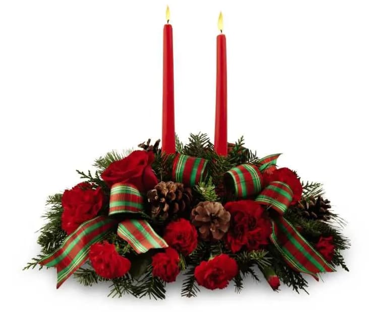 Holiday Classics Centerpiece by The Oakbrook Florist