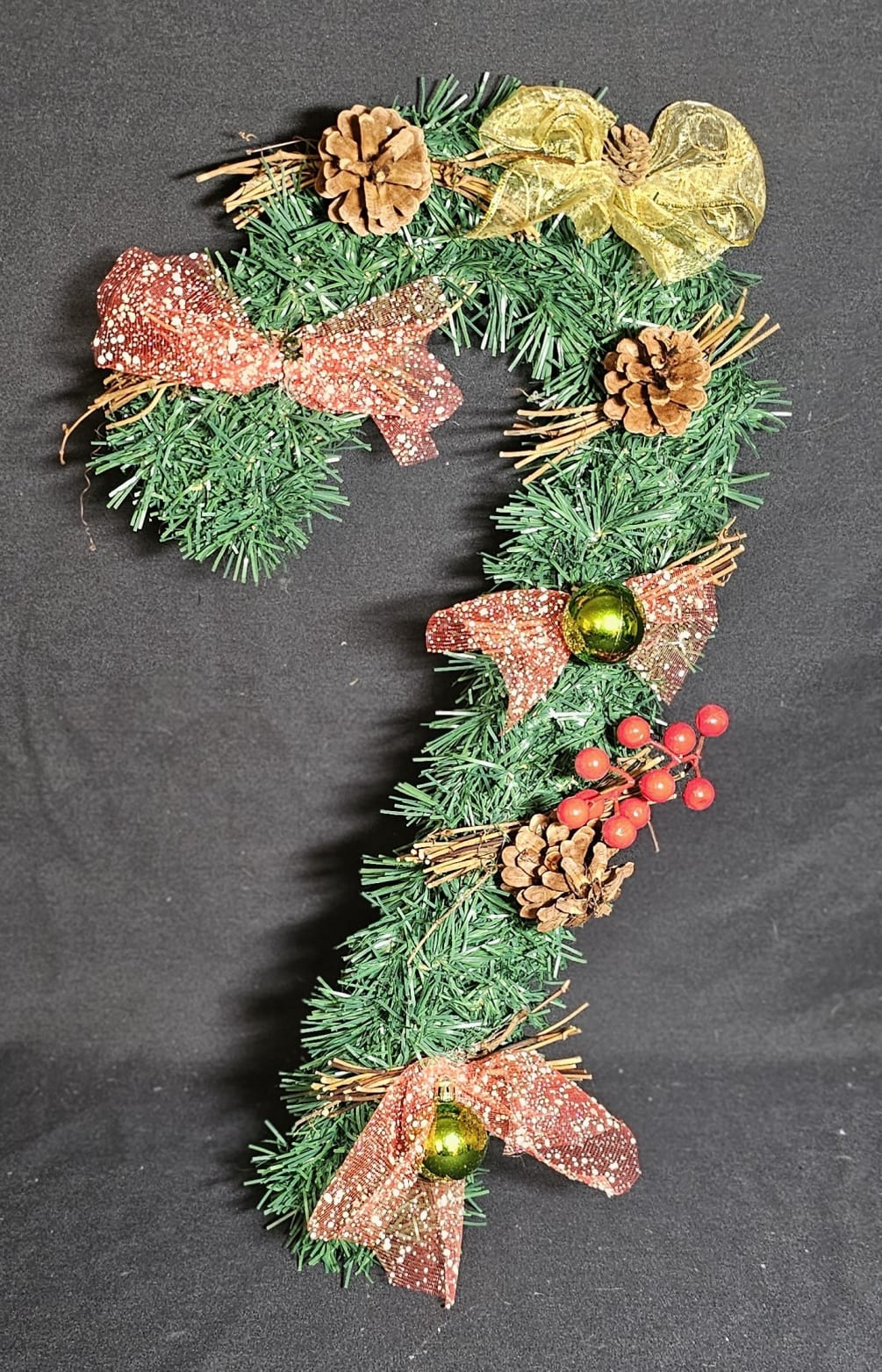 Assorted candy cane wreathes.  Pick one each for your Christmas celebration