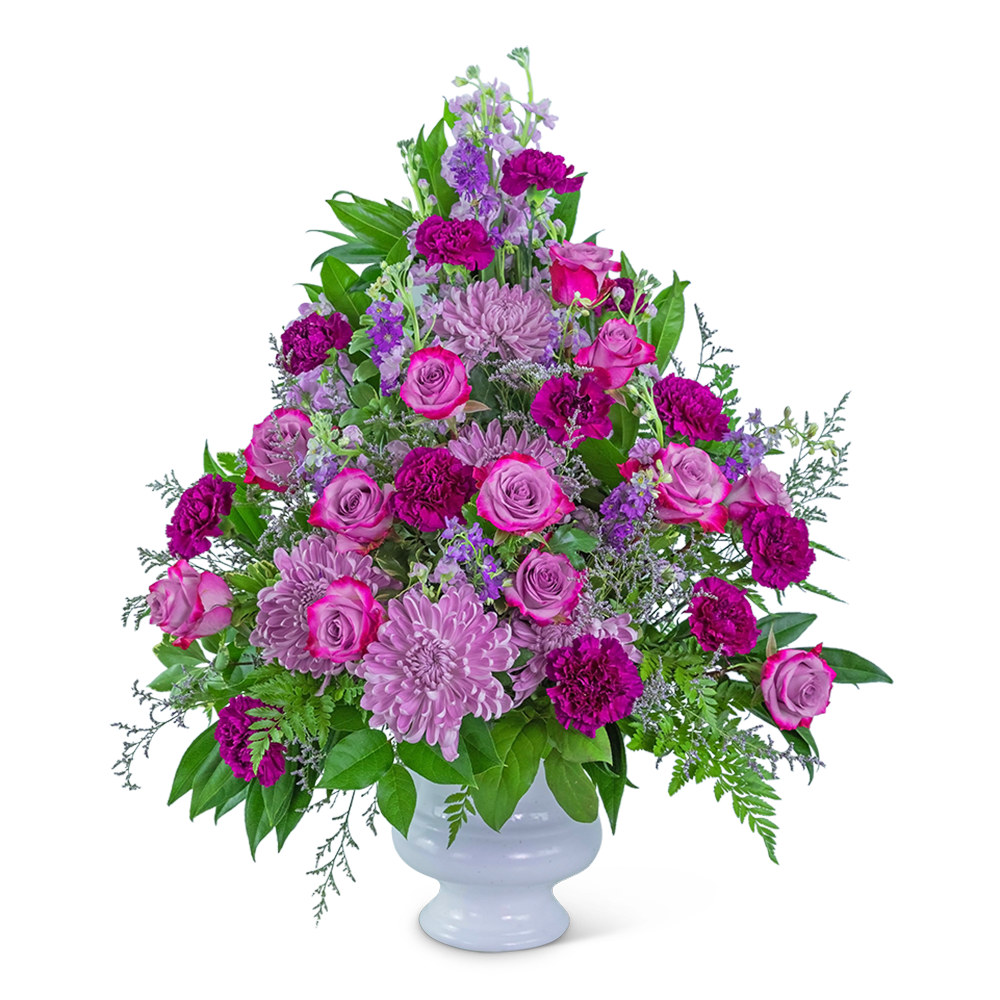 Our Gracefully Majestic Urn overflows with vibrant, regal color. It&#039;s filled with