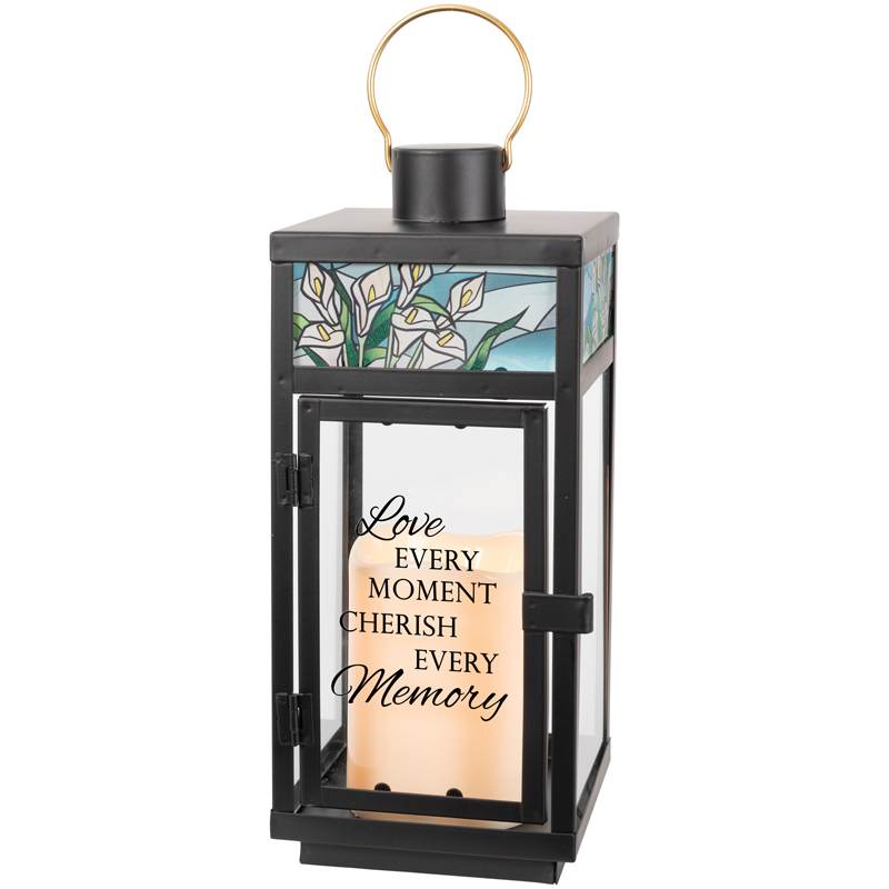 Our stained glass lanterns are made with high-quality black finish. They come