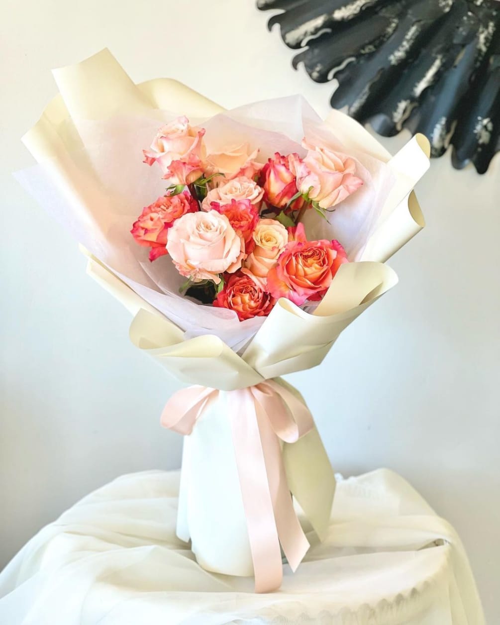 Pretty in Pink Roses 
This lovely bouquet was custom-made for any special
