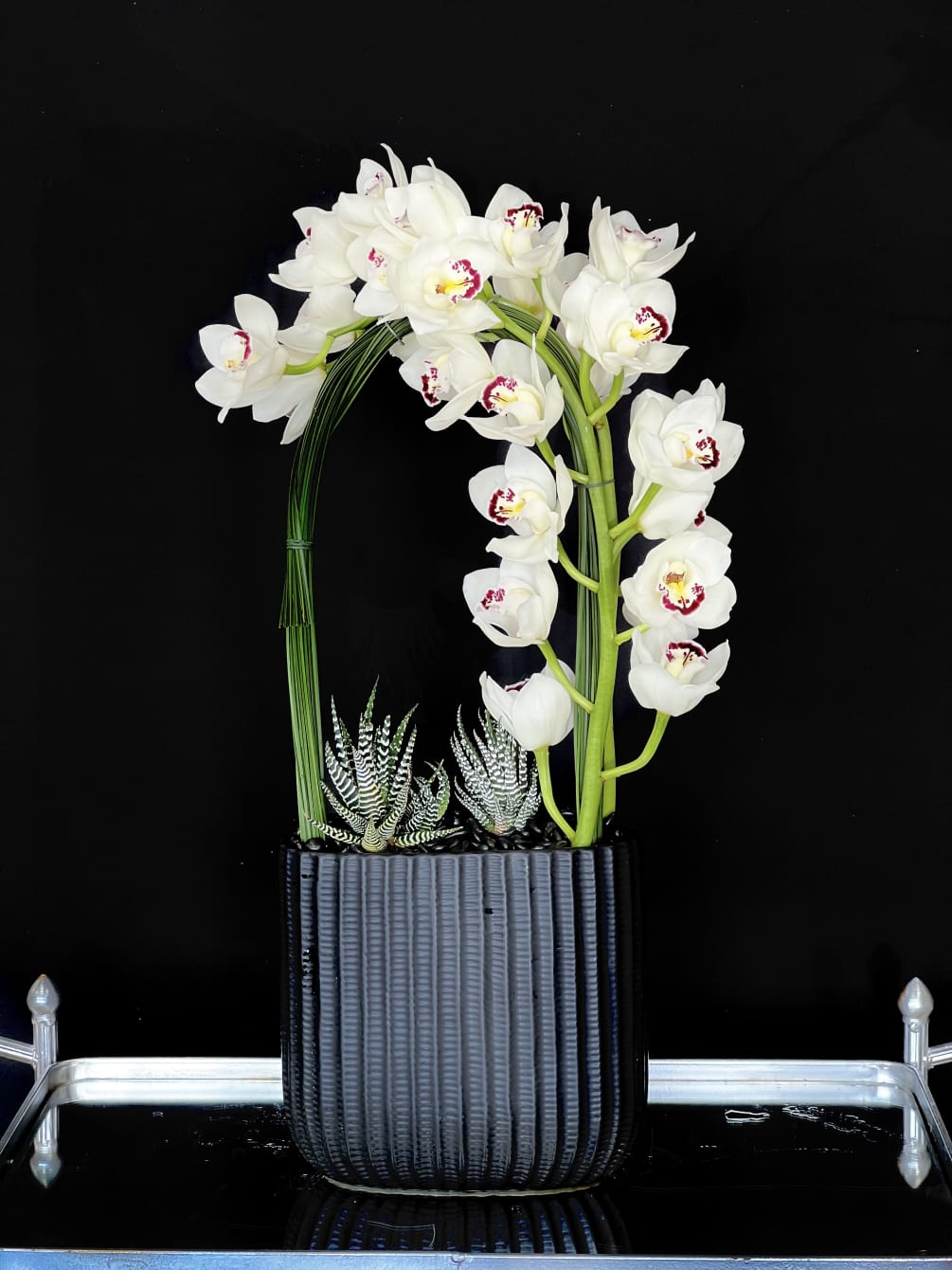 white orchid modern design!!! subject to change based on availability.