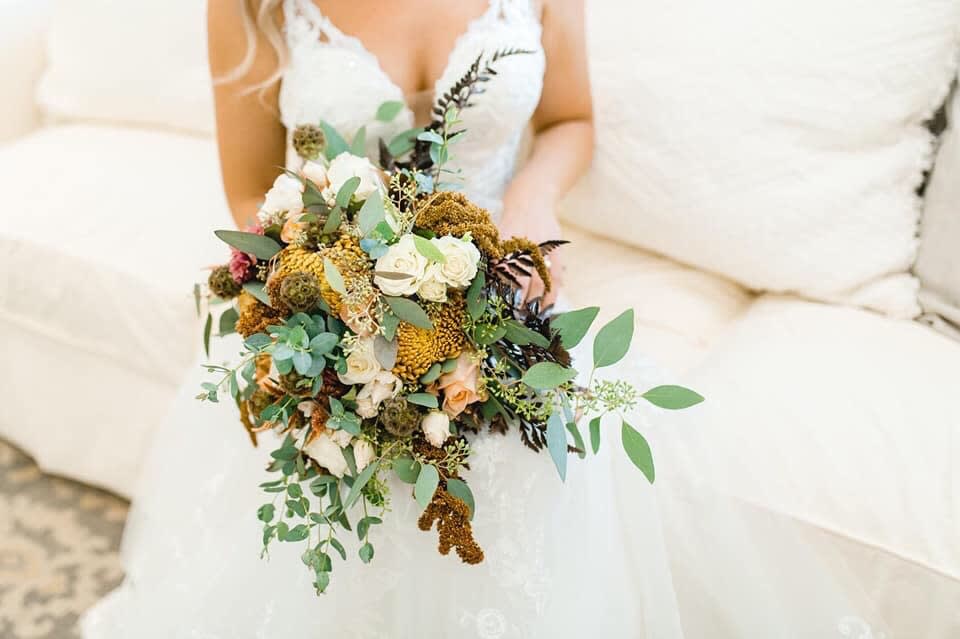 Our Jordan Collection puts a fun twist on fall weddings with eucalyptus