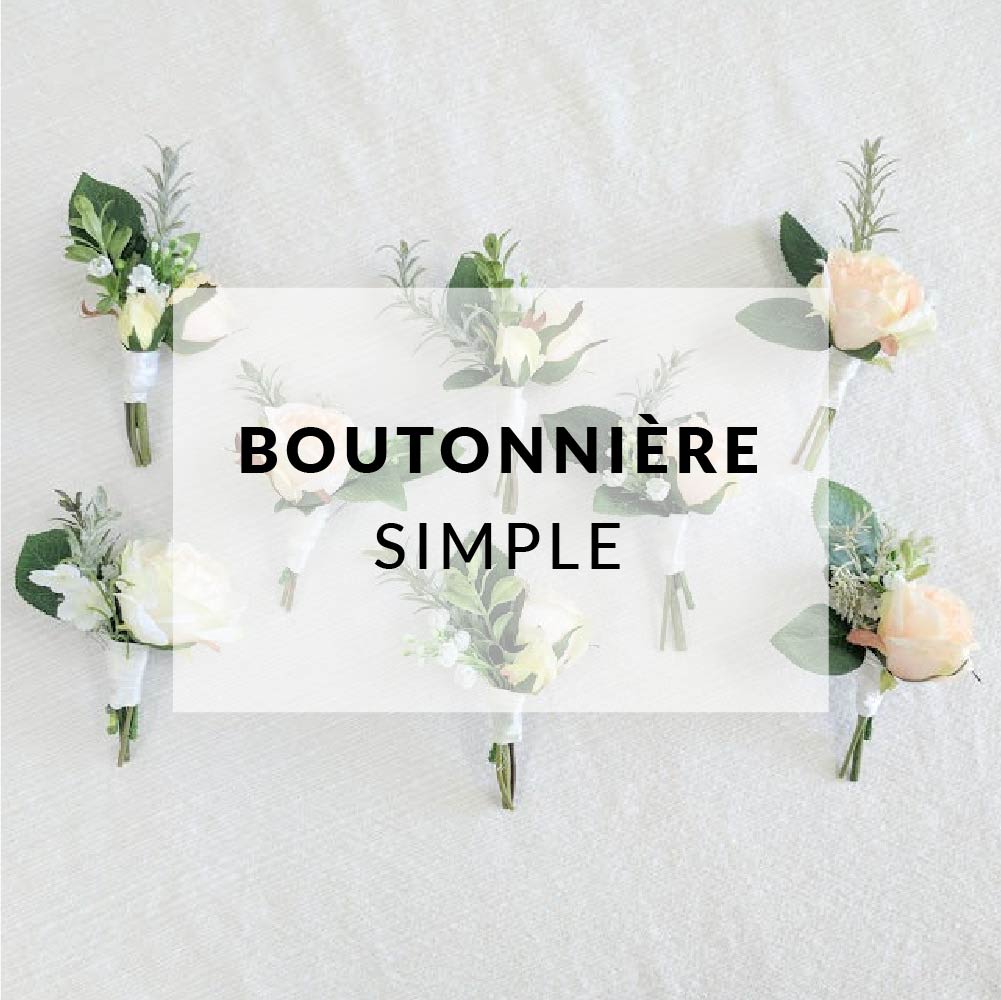 Perfect for groomsmen, family members, or VIP wedding party, the simple boutonni&egrave;re