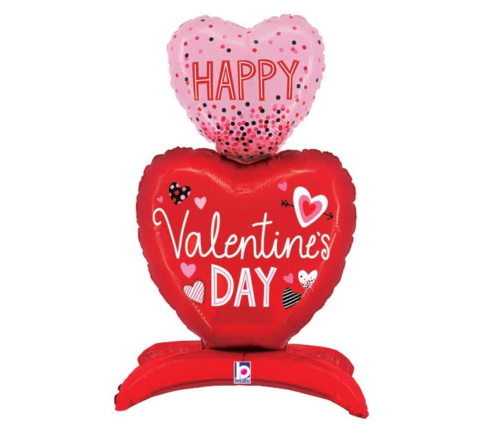 Standing 28" Happy Valentines Day Balloon by Llanes Flower Shop, LLC