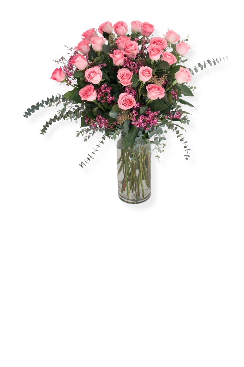 Pretty and perfect. There&#039;s nothing like long-stemmed pink roses to show your